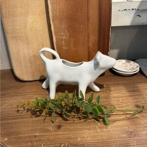 White Ceramic Cow Creamer